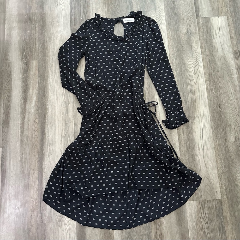 Balenciaga Black Logo Dress